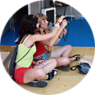 Cut girls playing